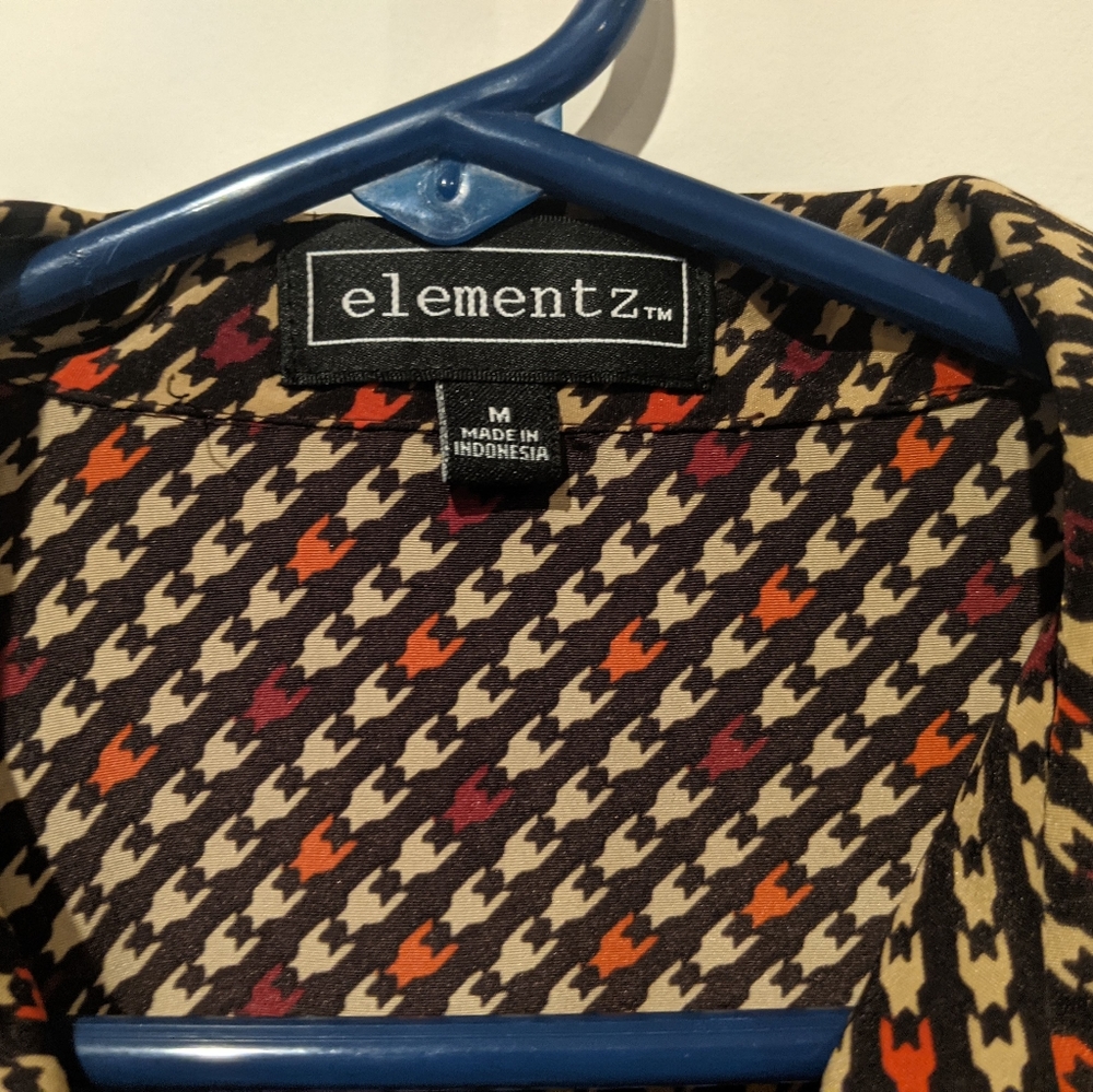 Vintage 90s Elementz Pattern Buttdown - image 3